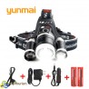 Мощный светодиодный налобный фонарь Yunmai 3*CREE XML T6